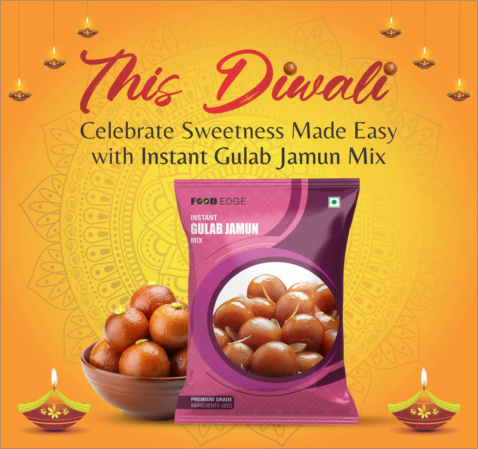 Gulab jamun web banner mobile size