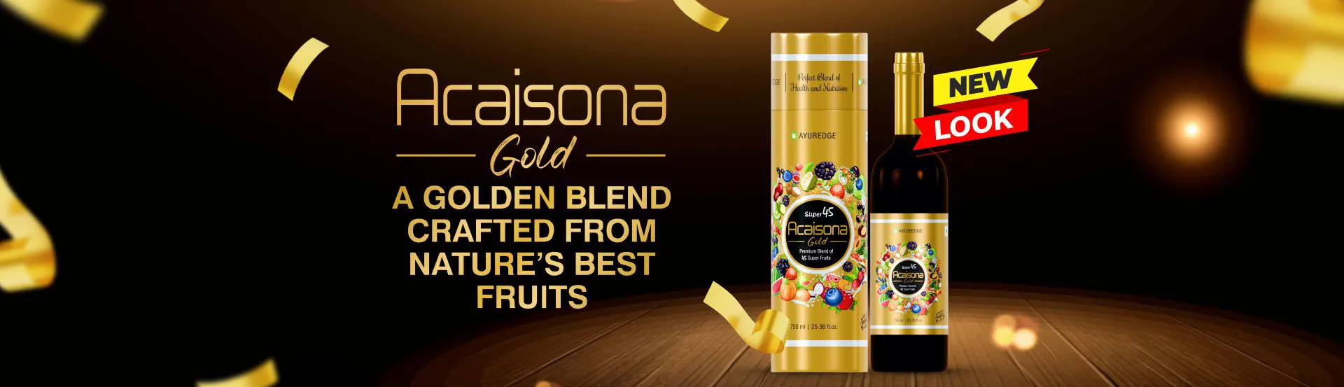 Acaisona gold web banner